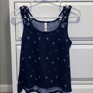 Cute Tank Top with Star Pattern
